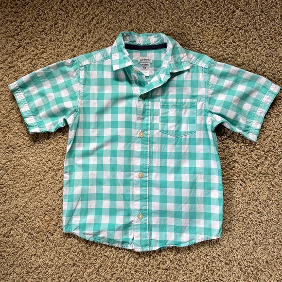 Carter’s Boys Short Sleeve Button Down Shirt - Picture 1 of 6
